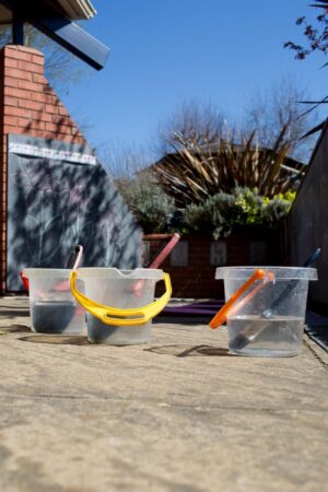 Mark Making with Water Outdoors