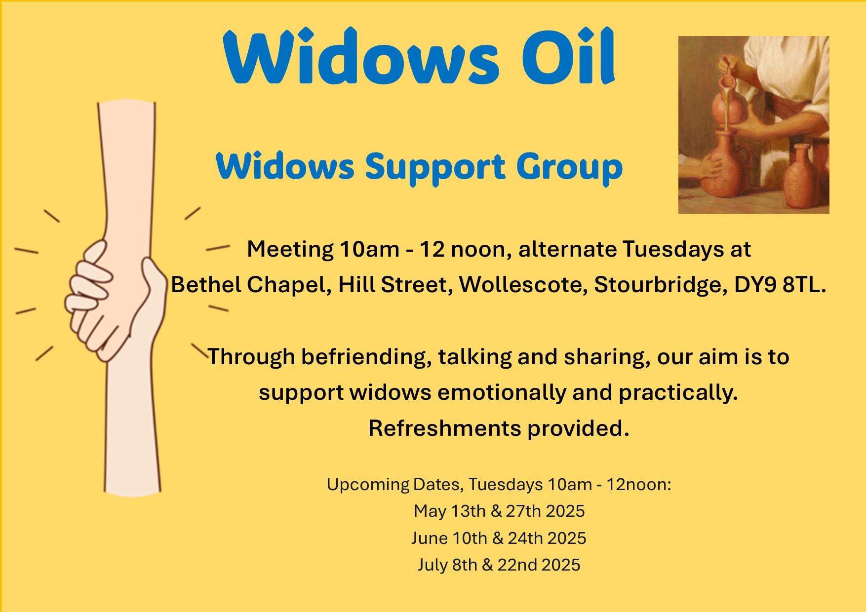 Widows Oil at Bethel - inc dates Widows Oil at Bethel - inc dates
