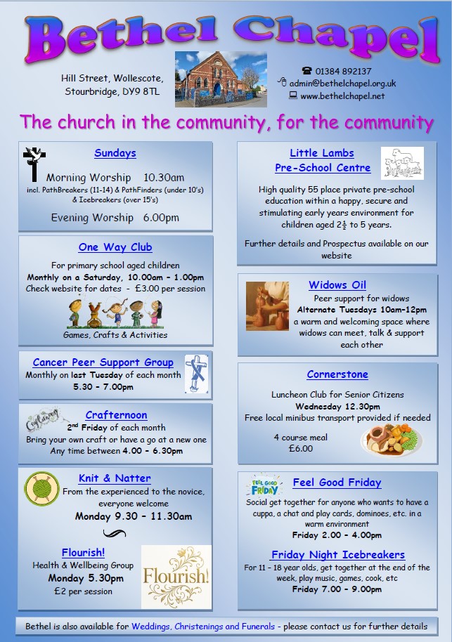 Bethel Weekly Activities 9 Bethel Weekly Activities 9